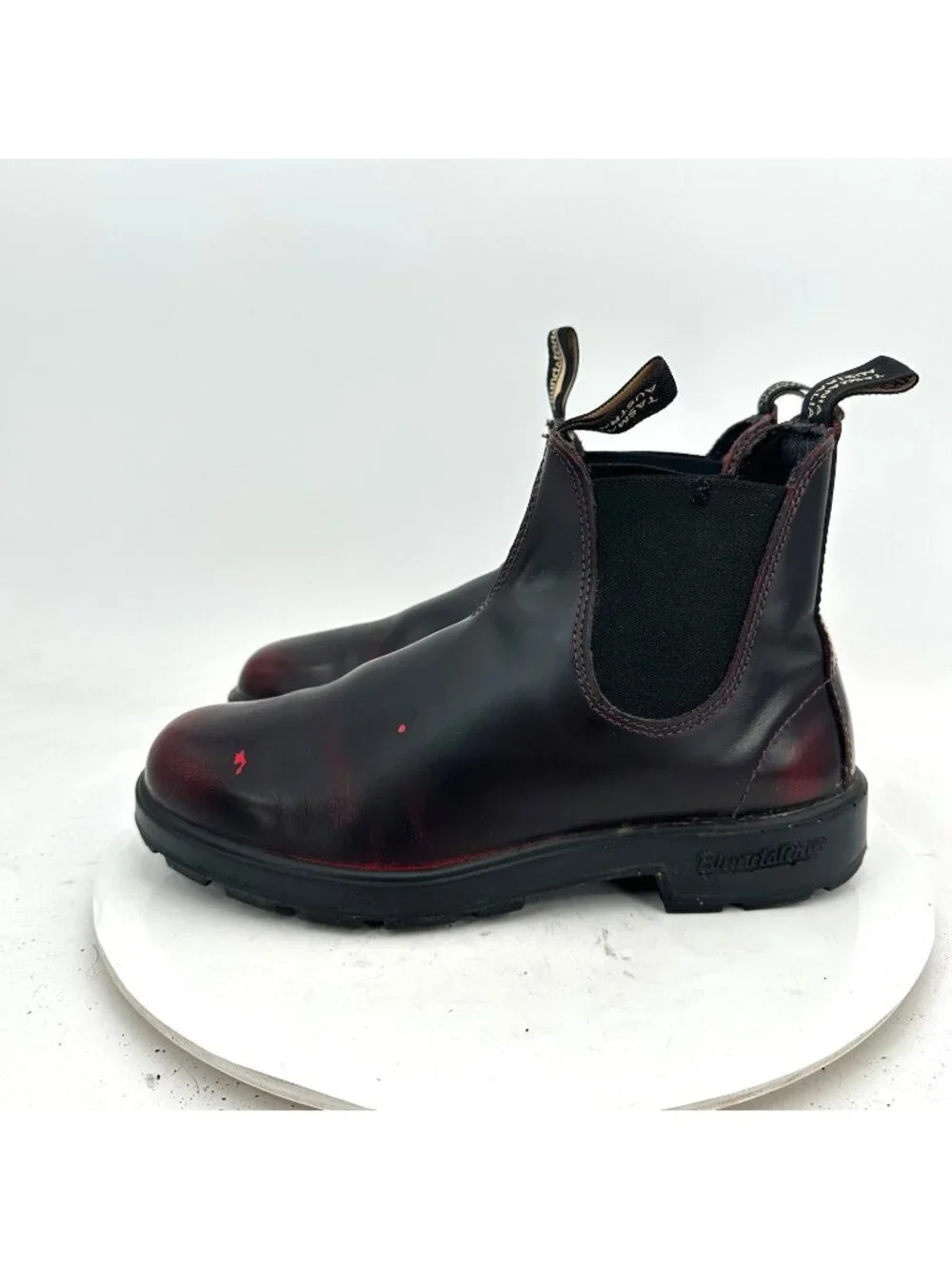 Blundstone Men Size 7 US 8 Black Leather Pull On Side Elastic Chelsea Boot